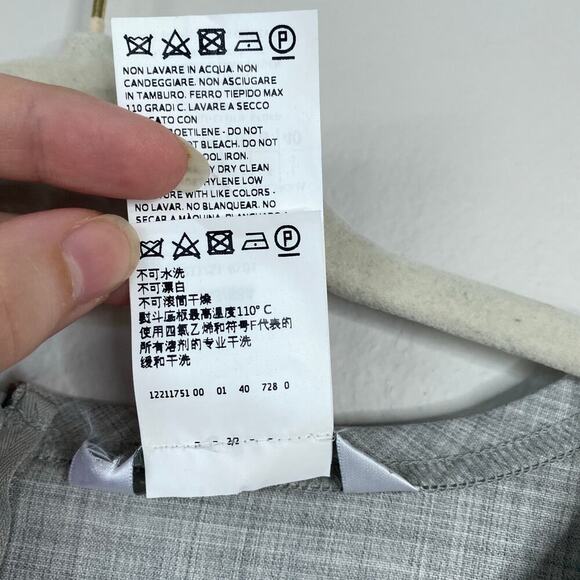 MAX MARA Wool Dress Gray Minimalist Half Sleeve Lightweight Shift Size 6 - Picture 7 of 7